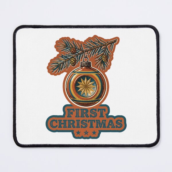 Item preview, First Christmas — Vintage Retro Christmas Bauble designed and sold by TheCalmEdit.