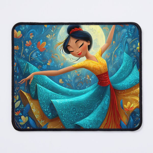 Item preview, Dancer in Vibrant Floral Background with Elegance designed and sold by Artessie.