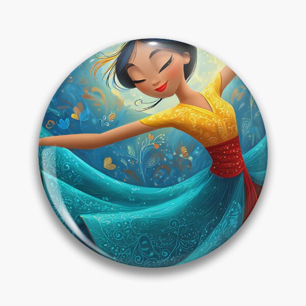 Item preview, Dancer in Vibrant Floral Background with Elegance designed and sold by Artessie.