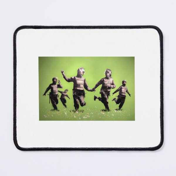 Item preview, Banksy Riot Police In The Field Art designed and sold by marionchans.