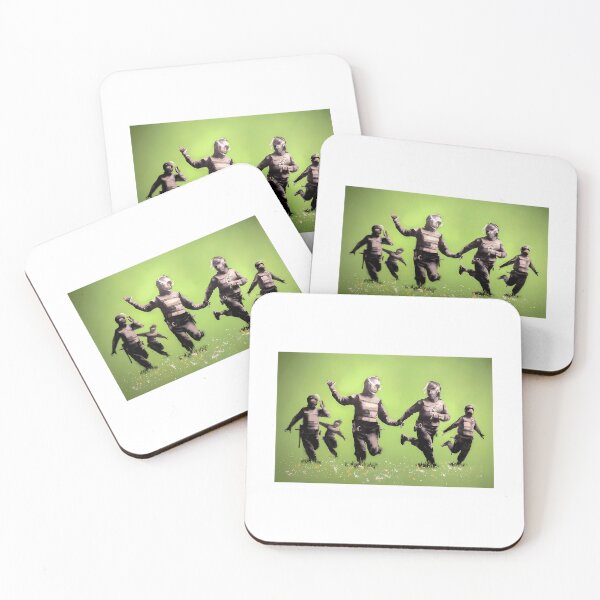 Item preview, Banksy Riot Police In The Field Art designed and sold by marionchans.