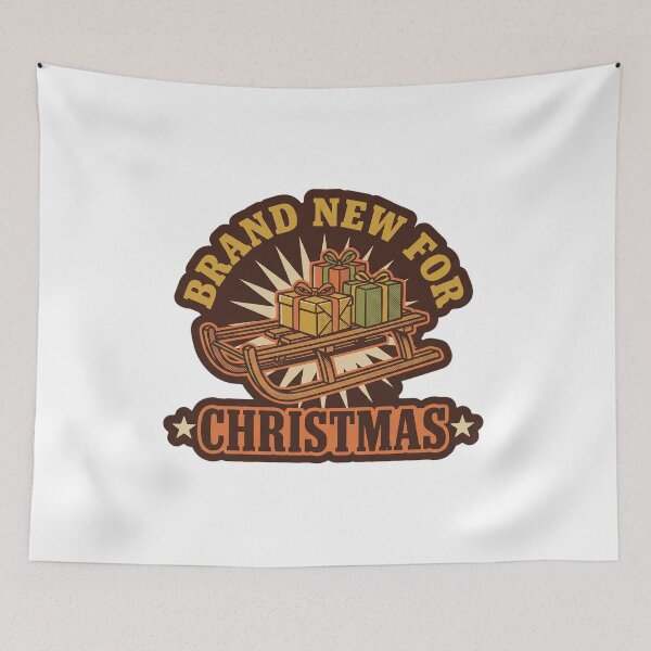 Item preview, Brand New for Christmas — Retro Sled and Gifts designed and sold by TheCalmEdit.