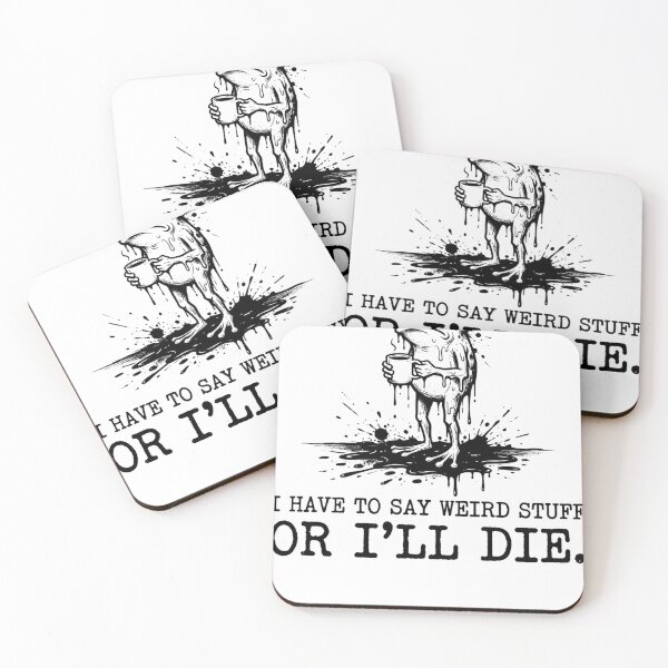 Item preview, I Have To Say Weird Stuff Or I'll Die Funny Quote Frog Coffee Lover designed and sold by ZAbiriarto.