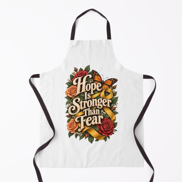 Item preview, Hope Is Stronger Than Fear Butterfly Ribbon Cancer Survivor designed and sold by UniversPlant | Blooming with Hope.