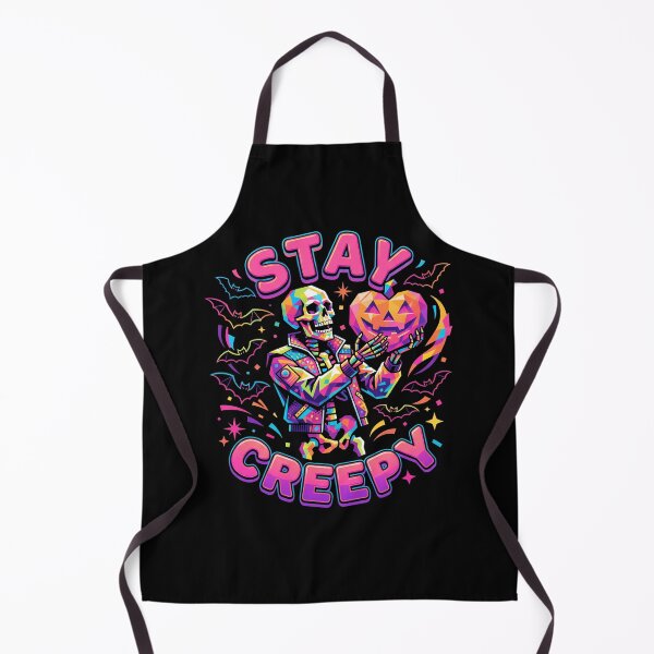 Item preview, Stay Creepy Halloween Skeleton Skull Pumpkin Retro Design designed and sold by ArcaneArtistry.