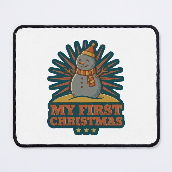 Item preview, My First Christmas — Retro 70s Snowman Design designed and sold by TheCalmEdit.