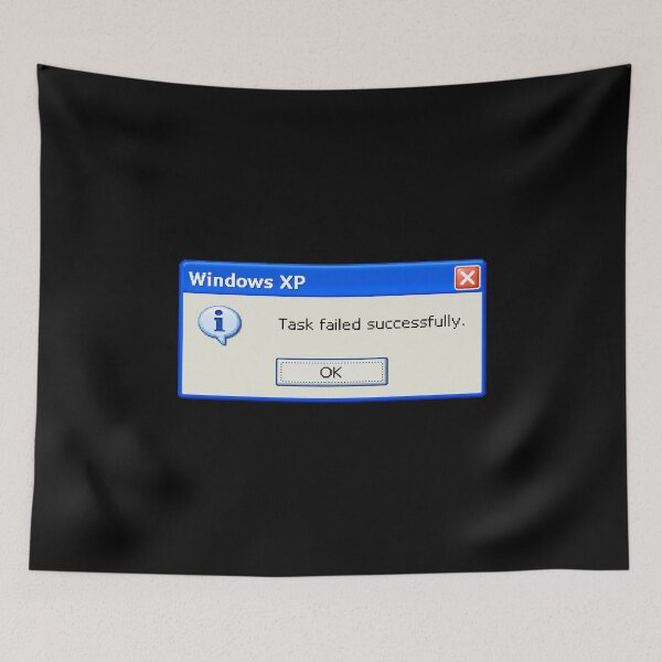 Item preview, Task Failed Successfully Retro Computer Error Humor Design designed and sold by w1ckerman.