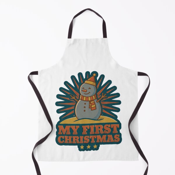 Item preview, My First Christmas — Retro 70s Snowman Design designed and sold by TheCalmEdit.