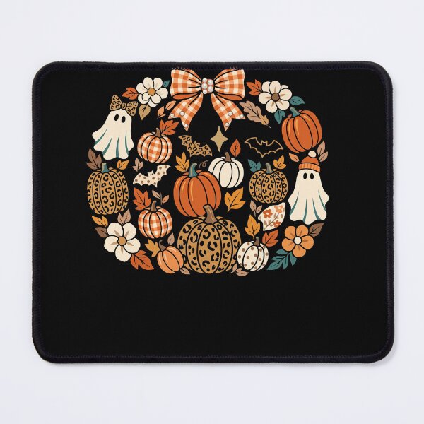 Item preview, Cute Halloween Pumpkin Ghost Bow Fall Harvest Autumn Spooky Collage designed and sold by ArcaneArtistry.