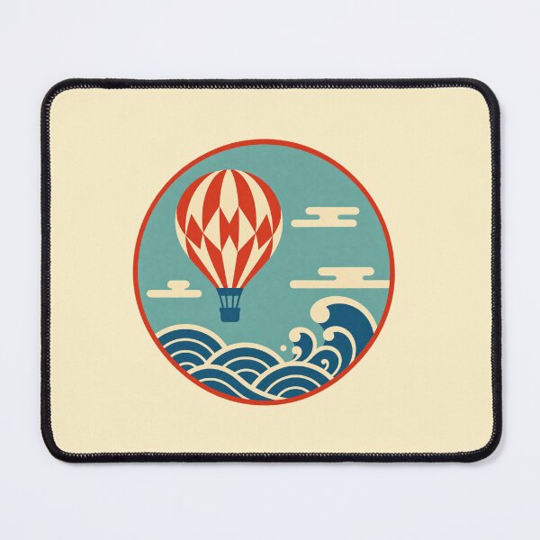 Item preview, Retro Hot Air Balloon – Ocean Waves designed and sold by mellow-koko.