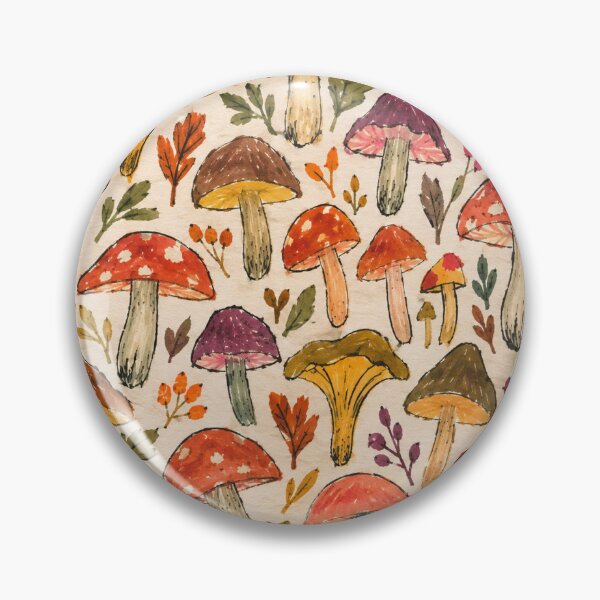 Item preview, Mushroom Goblincore Forestcore repeating pattern design designed and sold by patterncrow.