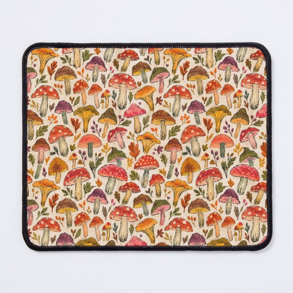 Item preview, Mushroom Goblincore Forestcore repeating pattern design designed and sold by patterncrow.