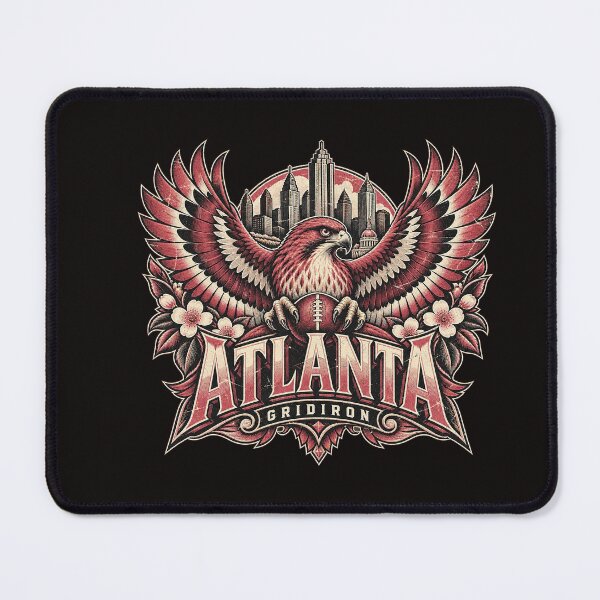 Item preview, Atlanta Gridiron Football Hawk Skyline Vintage Graphic designed and sold by dartoffofo⭐⭐⭐⭐⭐.