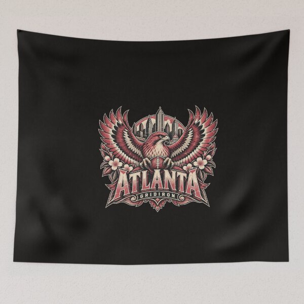 Item preview, Atlanta Gridiron Football Hawk Skyline Vintage Graphic designed and sold by dartoffofo⭐⭐⭐⭐⭐.