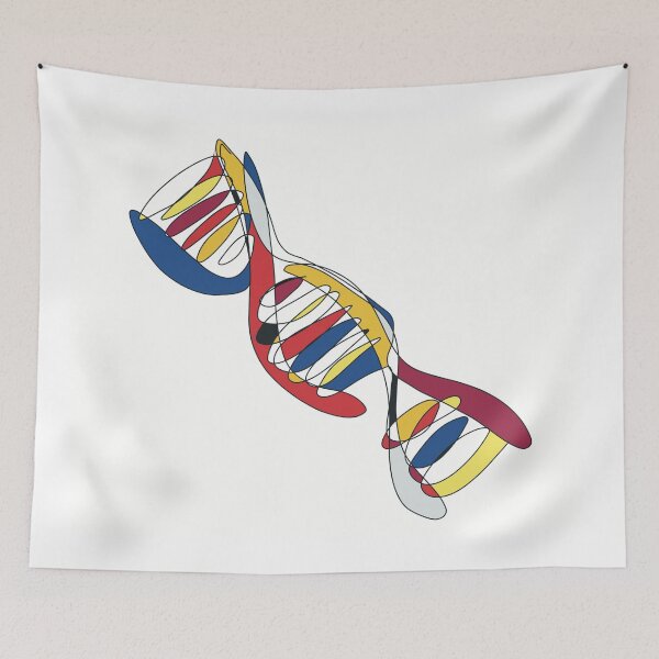 Item preview, DNA Double Helix - Abstract Science Line Drawing No. 1 designed and sold by iampaulmorris.