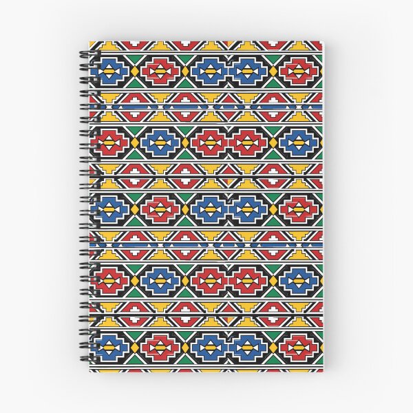 Item preview, Ndebele Geometric Pattern — Seamless Design in Traditional Mural Colours designed and sold by The Digital Compass.