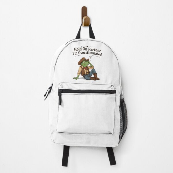 Item preview, Hold On Partner I'm Overstimulated Funny Cowboy Frog Humor designed and sold by Aniverlia.