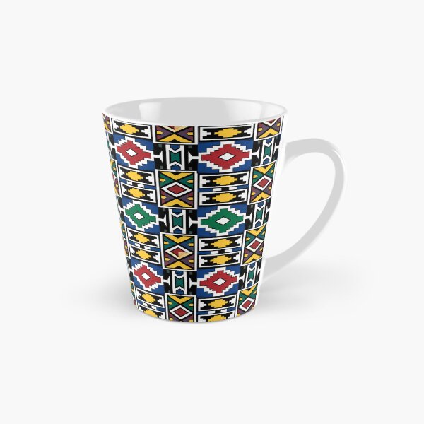 Item preview, Ndebele Tribal Geometric Pattern — Seamless Design in Traditional Mural Colours designed and sold by The Digital Compass.