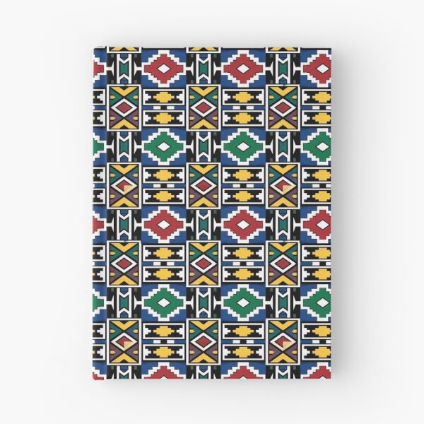Item preview, Ndebele Tribal Geometric Pattern — Seamless Design in Traditional Mural Colours designed and sold by The Digital Compass.