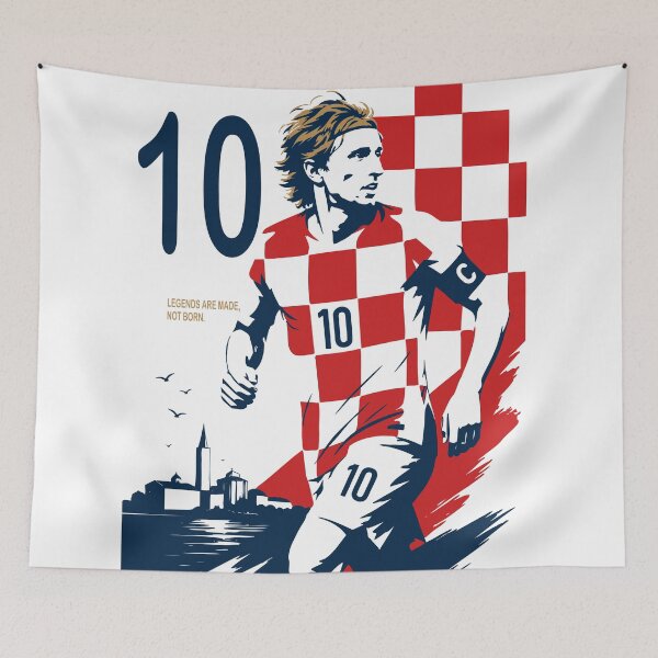 Item preview, Luka Modrić Croatia Football Legend Print designed and sold by Studio pod Burom.