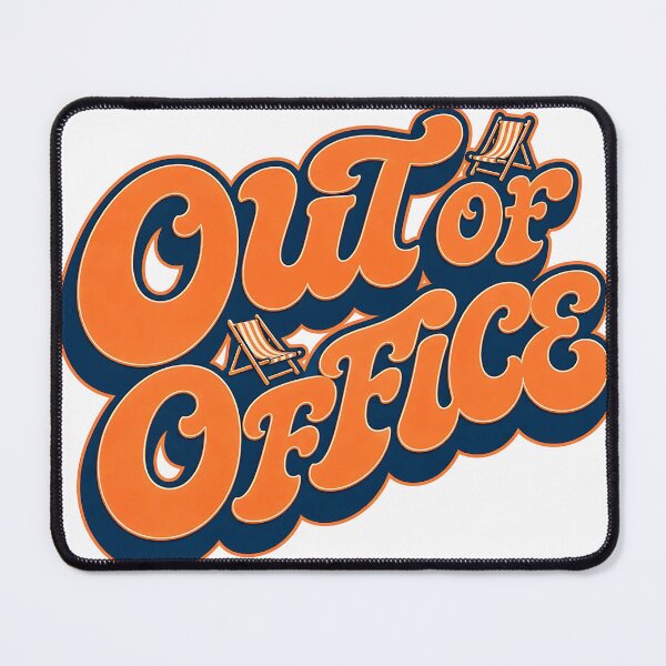 Item preview, Out of Office | Deadpan Vacation Humor Retro Typography designed and sold by Per My Last Nerve Studio.