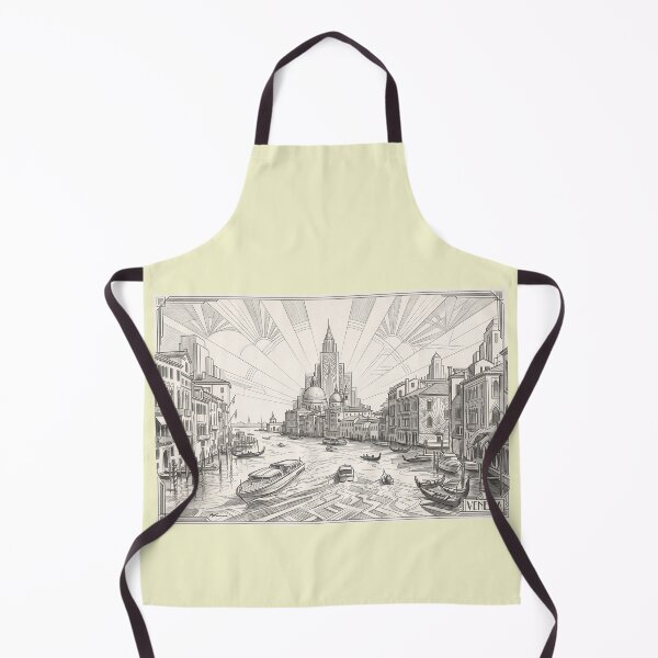 Item preview, Venice Grand Canal Vintage Art Deco Pencil Sketch designed and sold by ArtworkNorth.