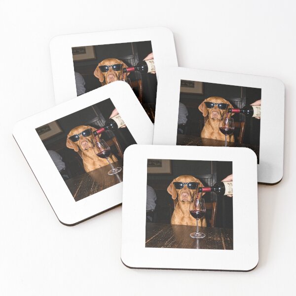 Item preview, Funny Vizsla Drinking Wine designed and sold by ArunikaVelora.