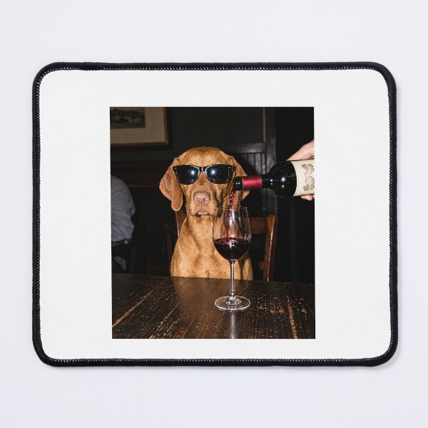 Item preview, Funny Vizsla Drinking Wine designed and sold by ArunikaVelora.