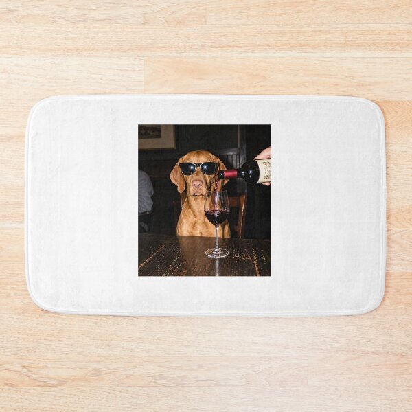 Item preview, Funny Vizsla Drinking Wine designed and sold by ArunikaVelora.