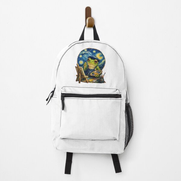 Item preview, Frog Artist Painting Under The Stars Whimsical Art Lover designed and sold by Aniverlia.