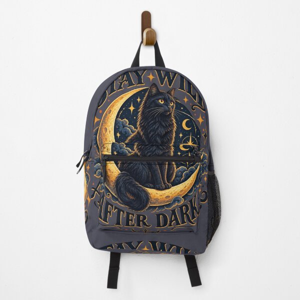 Item preview, Stay Wild After Dark Black Cat Moon designed and sold by WINY STUDIO.