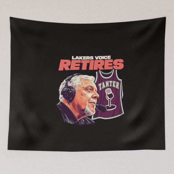 Item preview, Lawrence Tanter-Lakers Voice Retires Tribute Graphic designed and sold by dartoffofo⭐⭐⭐⭐⭐.