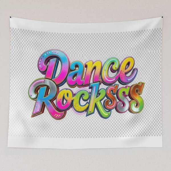 Item preview, Dance Rocksss Retro Bubble Typography designed and sold by RetroRayz.