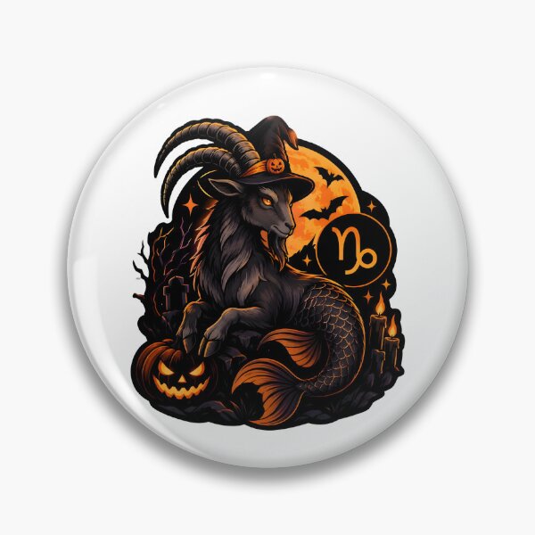 Item preview, Capricorn Halloween Witch Hat Sea Goat designed and sold by Zodiac Celestial Art.