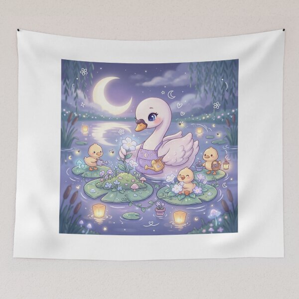 Item preview, Swan’s Floating Moon Garden designed and sold by NSUniverse.