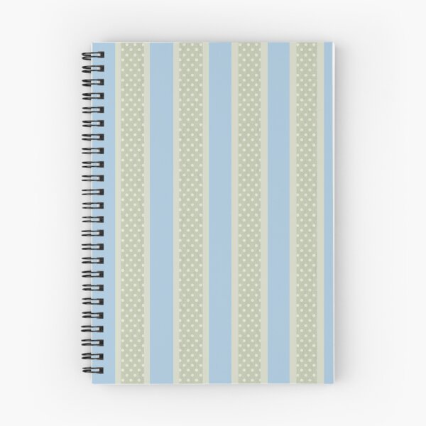 Item preview, Soft Blue & Sage Green Polka Dot Stripe-Vintage Cottage designed and sold by The Flying Bunny Studio.