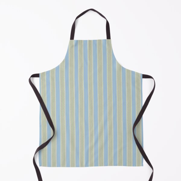 Item preview, Soft Blue & Sage Green Polka Dot Stripe-Vintage Cottage designed and sold by The Flying Bunny Studio.
