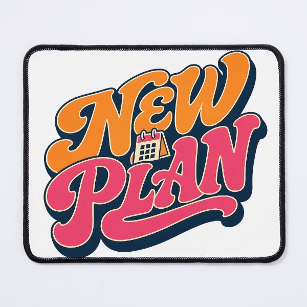 Item preview, New Plan | Funny Deadline Humor Retro Typography designed and sold by Per My Last Nerve Studio.