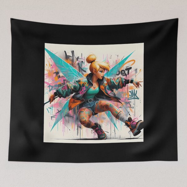 Item preview, Tinker Bell In Urban Outfit Graffiti-Style designed and sold by samsgood.