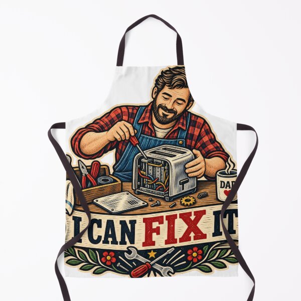 Item preview, I Can Fix It Woodcut Balkan Family designed and sold by OfficialBalkan.