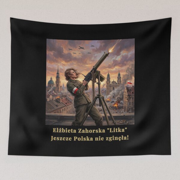Item preview, Elżbieta Zahorska "Litka" - Polish WWII Heroine Warsaw Defense 1939 Art by All43 designed and sold by All43.