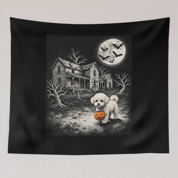 Item preview, Bichon Frise Dog Halloween designed and sold by ArunikaVelora.
