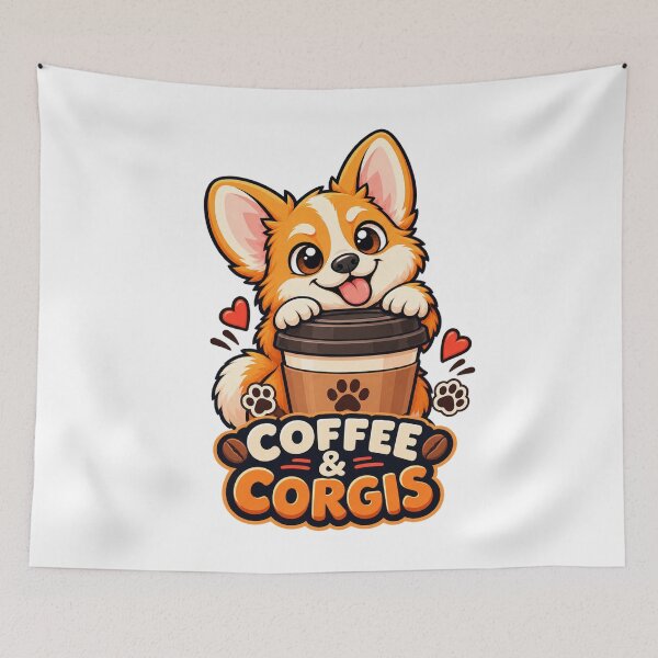 Item preview, Corgi Coffee Cute Cafe designed and sold by OLIVER-AGOUR.