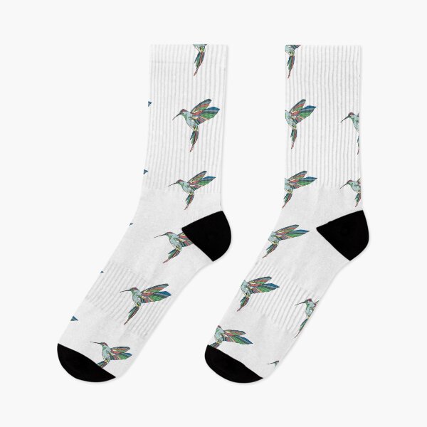 Item preview, Blue & Green Hummingbird - Colourful Bird Line Art designed and sold by iampaulmorris.