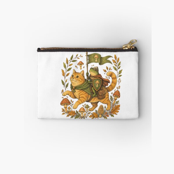 Item preview, Frog Knight And Cat Adventure Fantasy Woodland Mushroom designed and sold by Aniverlia.
