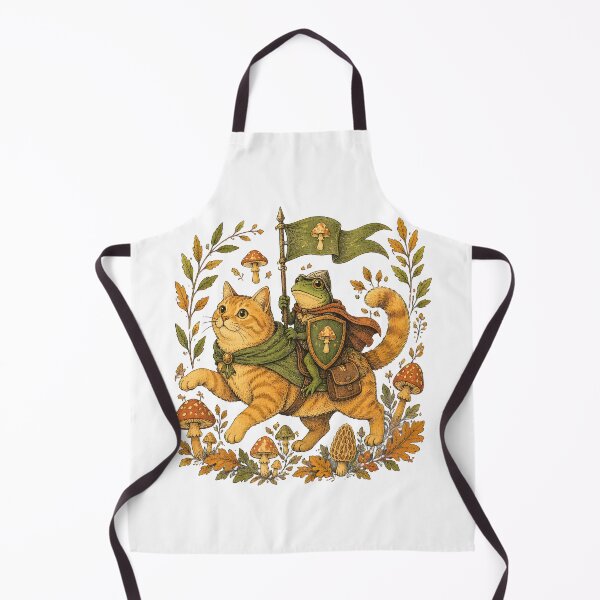 Item preview, Frog Knight And Cat Adventure Fantasy Woodland Mushroom designed and sold by Aniverlia.