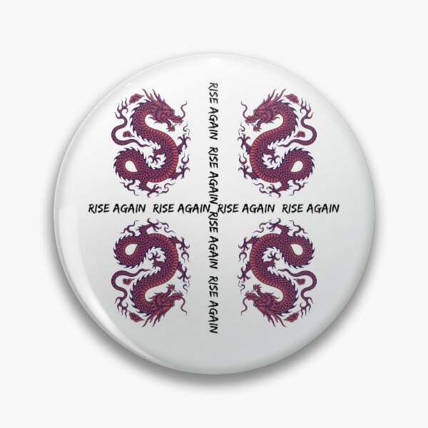 Item preview, RISE AGAIN 4 Chinese Dragons Tee | Oversized streetwear Asian T-shirt minimal design designed and sold by Giobb-Artwork.