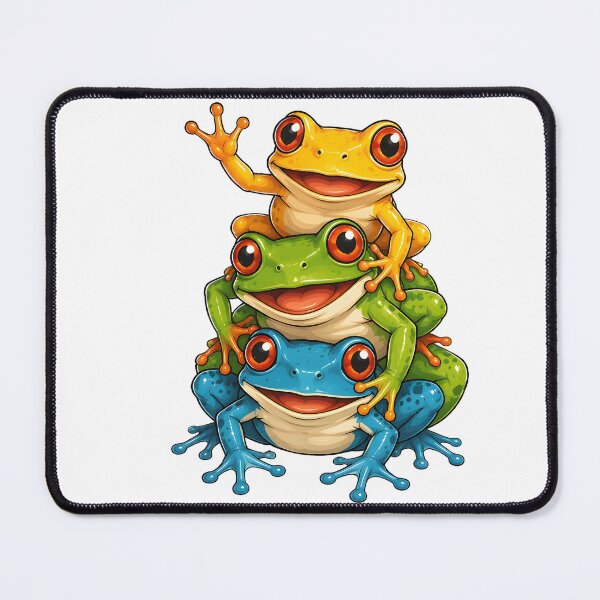 Item preview, Cute Colorful Frog Stack Funny Frog Lover Cartoon designed and sold by Aniverlia.