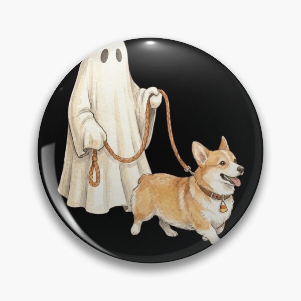 Item preview, Ghost Walking Corgi Halloween designed and sold by haitrieuic96.