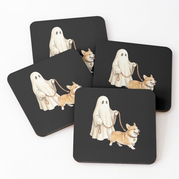 Item preview, Ghost Walking Corgi Halloween designed and sold by haitrieuic96.